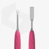 Manicure Pusher With Silicone Handle Gummy UNIQ 11 TYPE 1 (Flat Straight Pusher + Ring)